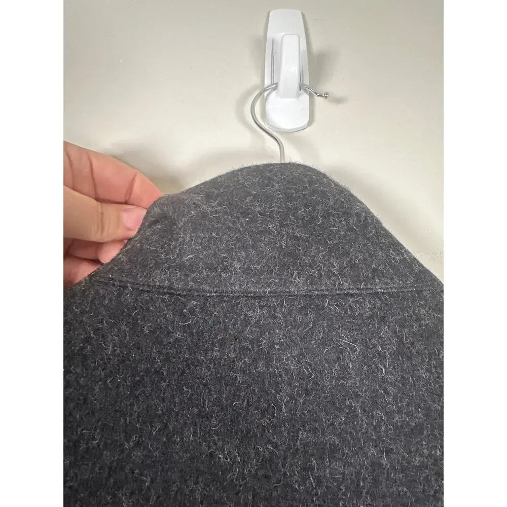 Kuna Asymmetric Zip Coat Baby Alpalca Wool Size Small Gray Pockets Warm - Picture 9 of 12